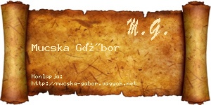 Mucska Gábor névjegykártya